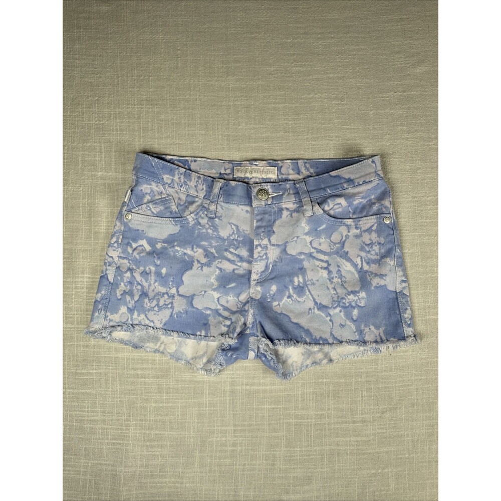 Rock & Republic Women's Blue Tie Dye Lolita Cut-off Shorts‎ Size 10